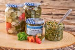 Wurzelgemüse, Eingelegtes Süß-Sauer und Zucchini Relish